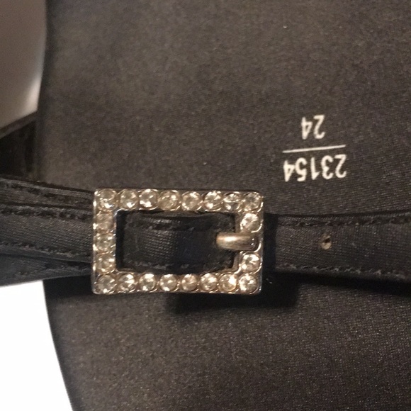 Fioni Strappy Black Heels W Rhinestone Size 6-1/2 - Picture 7 of 7